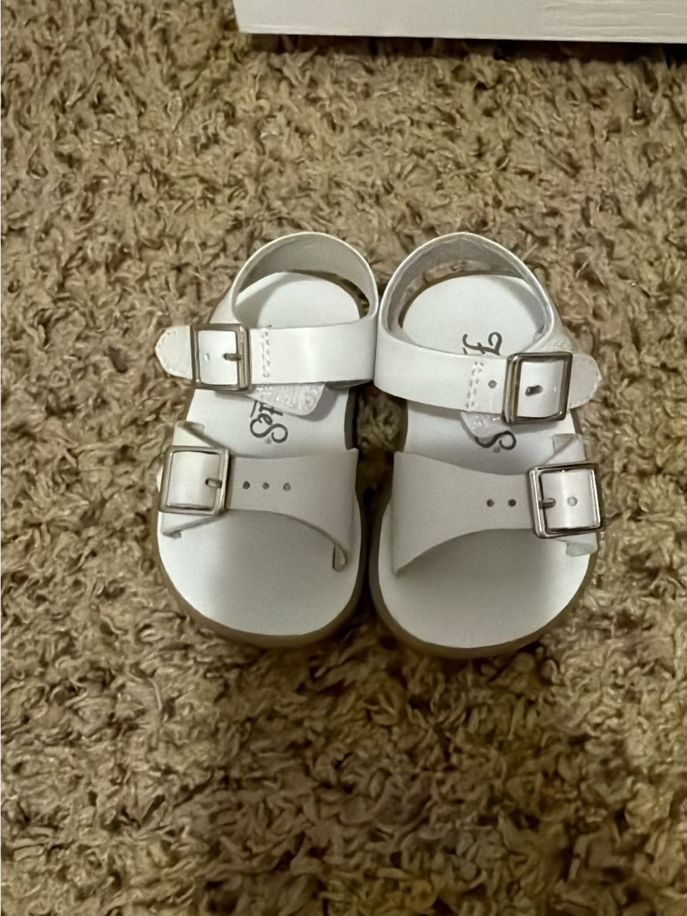 FootMates White Double Buckle Kids Sandals